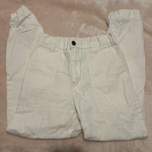 White cargo pants